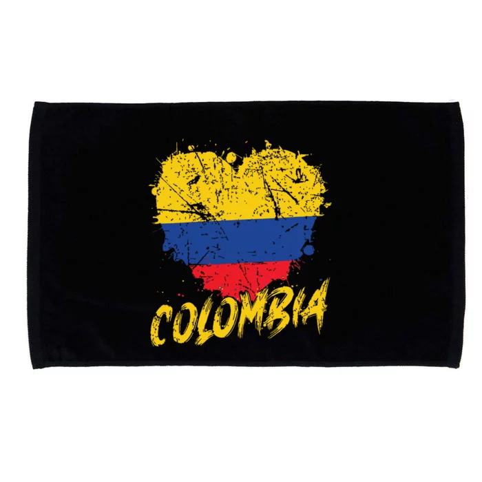 Women Colombia Heart Flag Microfiber Hand Towel