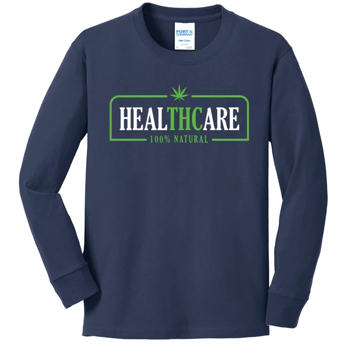 Weed Cannabis Healthcare Medical THC Marijuana Stoner Gift Kids Long Sleeve Shirt