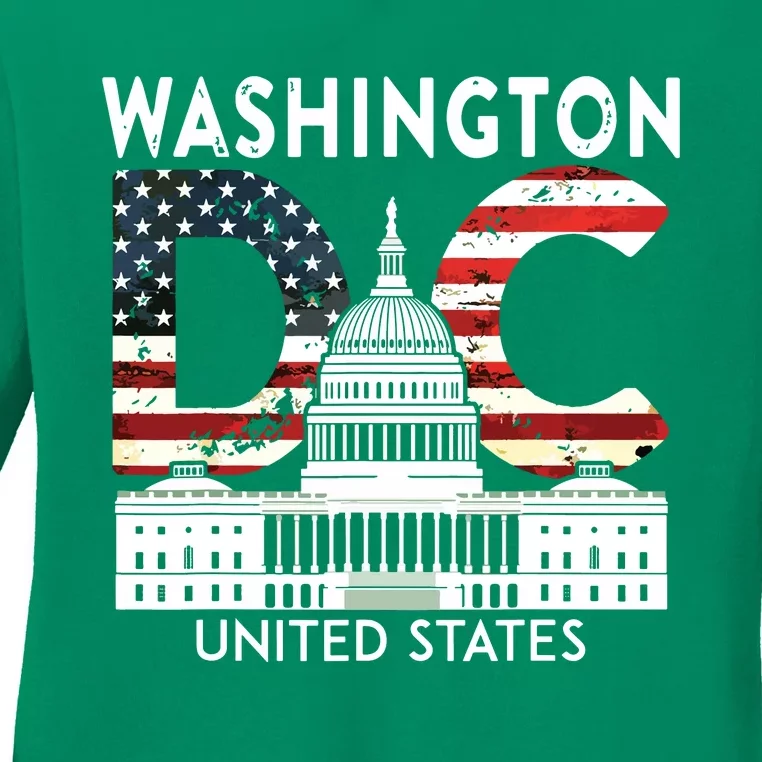 Washington Capitol Hill Souvenir Gift Washington Dc Ladies Long Sleeve Shirt