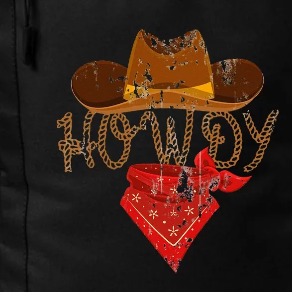 Western Cowboy Howdy Classic Fit Black Polyester & Cotton Daily Commute Backpack