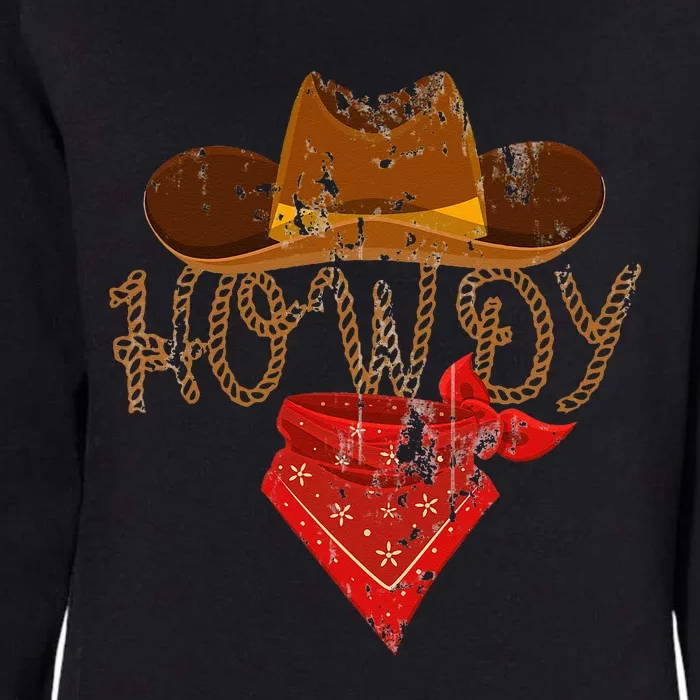 Western Cowboy Howdy Classic Fit Black Polyester & Cotton Womens California Wash Sweatshirt