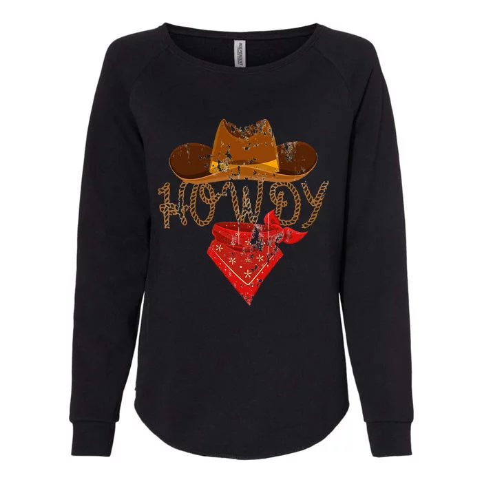 Western Cowboy Howdy Classic Fit Black Polyester & Cotton Womens California Wash Sweatshirt