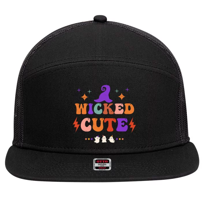 Wicked Cute Halloween Gift 7 Panel Mesh Trucker Snapback Hat