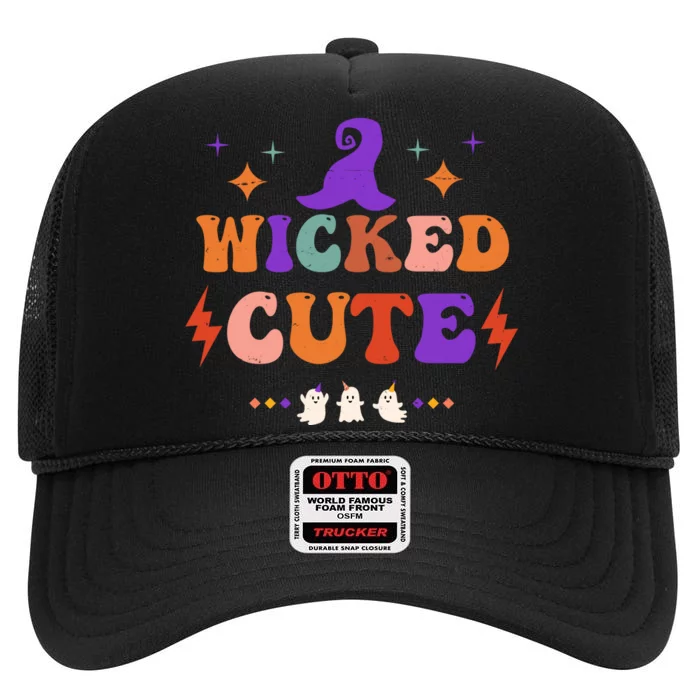 Wicked Cute Halloween Gift High Crown Mesh Trucker Hat