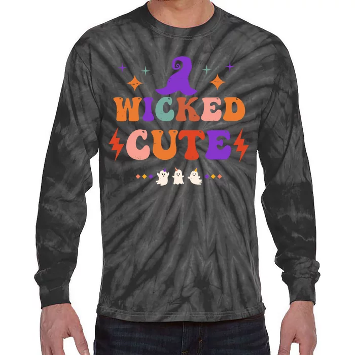 Wicked Cute Halloween Gift Tie-Dye Long Sleeve Shirt