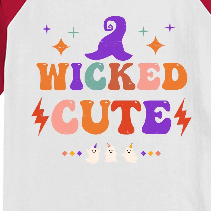 Wicked Cute Halloween Gift Kids Colorblock Raglan Jersey