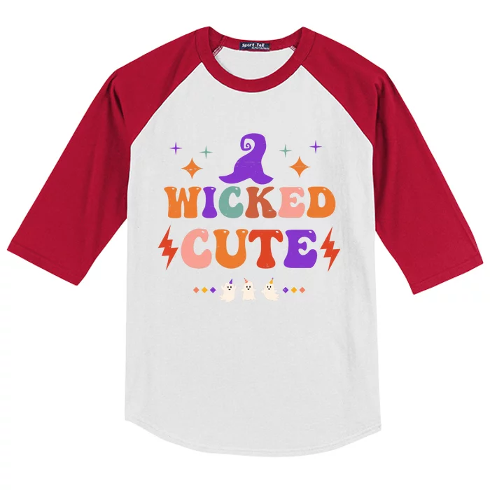 Wicked Cute Halloween Gift Kids Colorblock Raglan Jersey