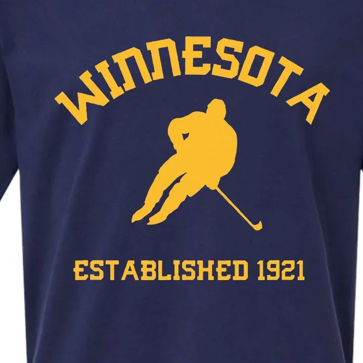 Winnesota College Hockey Fan Sueded Cloud Jersey T-Shirt