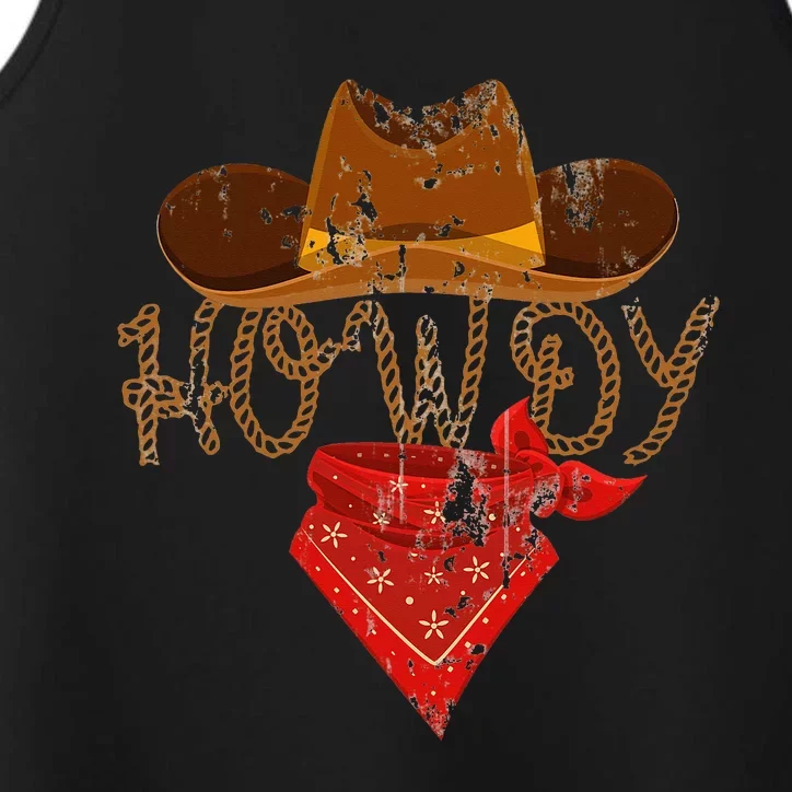 Western Cowboy Howdy Performance Tank