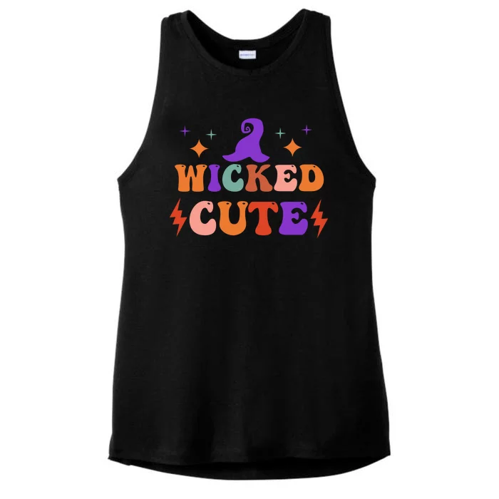 Wicked Cute Halloween Witch Ladies Tri-Blend Wicking Tank