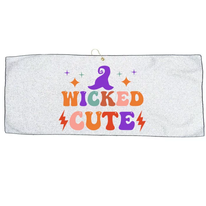 Wicked Cute Halloween Witch Large Microfiber Waffle Golf Towel