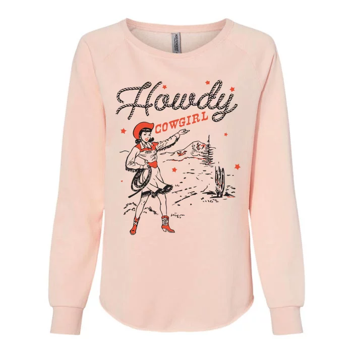 Western Cowgirl Howdy Western Nashville Womens California Wash Sweatshirt