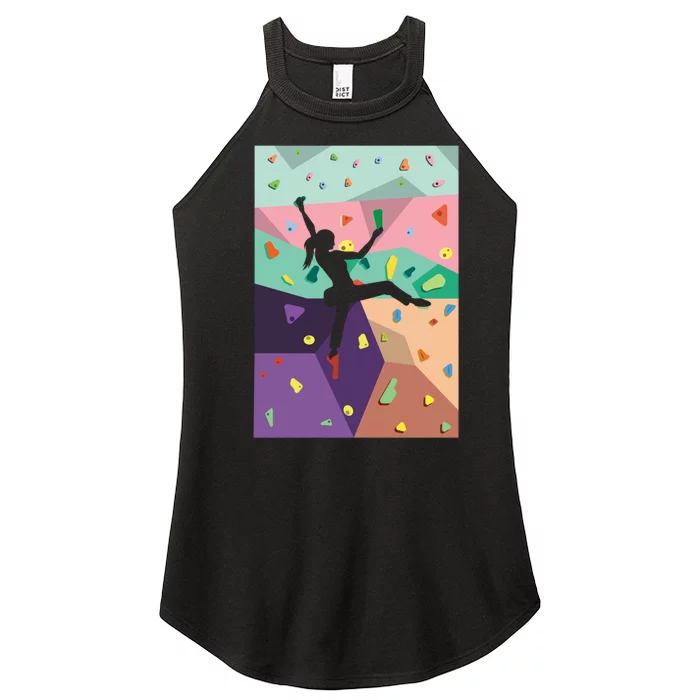 Wall Climbing Indoor Rock Climbers Action Sports Alpinism Gift Women’s Perfect Tri Rocker Tank