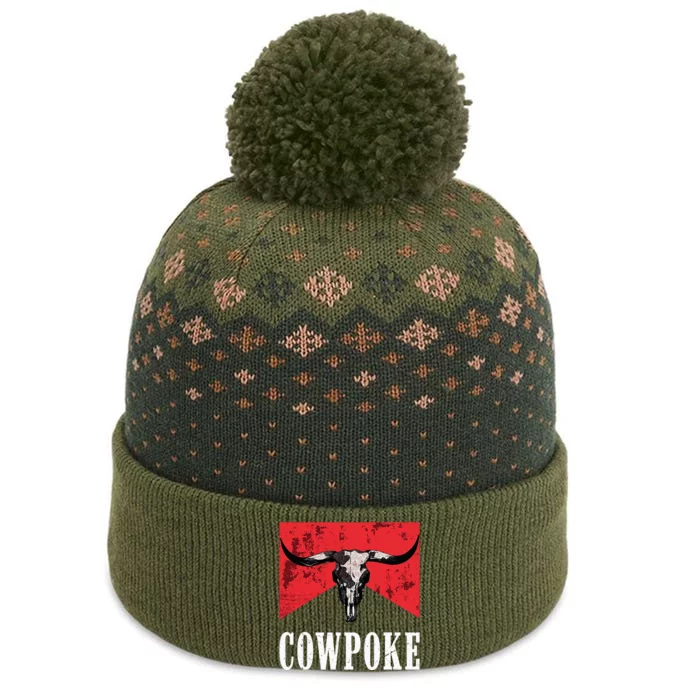 Western Cowpoke IM Just A Cowpoke In The Big Rodeo Retro The Baniff Cuffed Pom Beanie