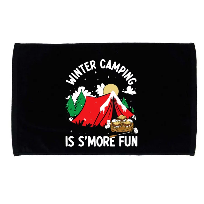 Winter Camping Is SMore Fun Smore Lover Campfire Vibes Camp Microfiber Hand Towel