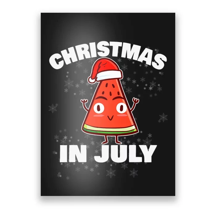 Watermelon Christmas In July Christmas Tree Summer Christmas Poster