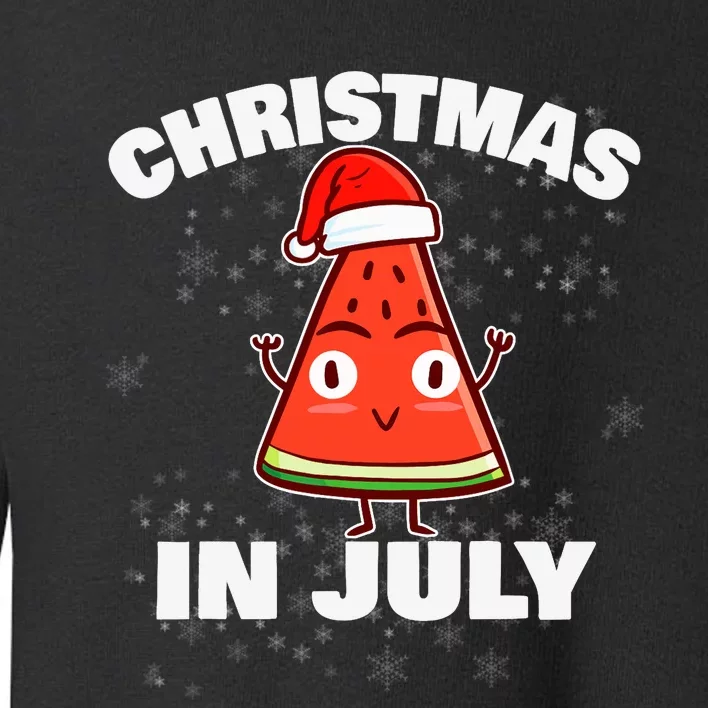 Watermelon Christmas In July Christmas Tree Summer Christmas Toddler Sweatshirt