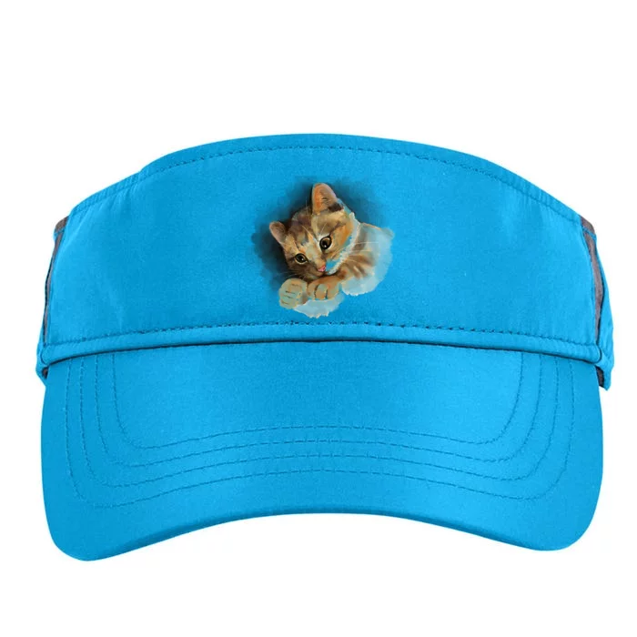 Watercolor Cat Illustration Adult Drive Performance Visor