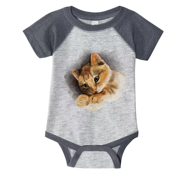 Watercolor Cat Illustration Infant Baby Jersey Bodysuit