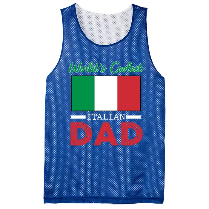 Worlds Coolest Italian Dad Fathers Day Png Great Gift Mesh Reversible Basketball Jersey Tank