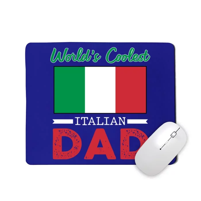 Worlds Coolest Italian Dad Fathers Day Png Great Gift Mousepad