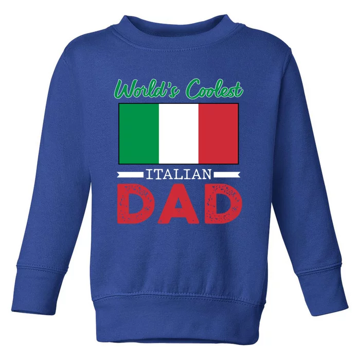 Worlds Coolest Italian Dad Fathers Day Png Great Gift Toddler Sweatshirt