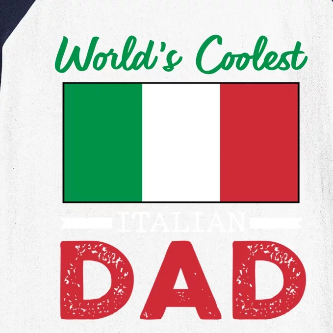 Worlds Coolest Italian Dad Fathers Day Png Great Gift Baseball Sleeve Shirt