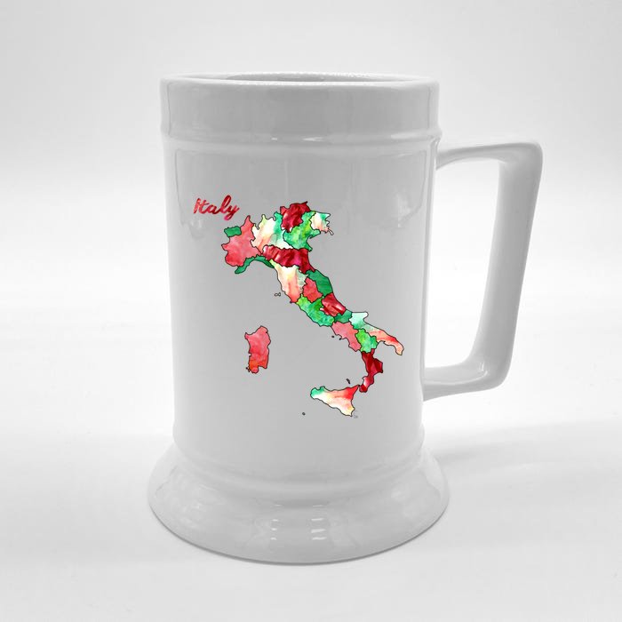 Watercolor Countries Italy Front & Back Beer Stein