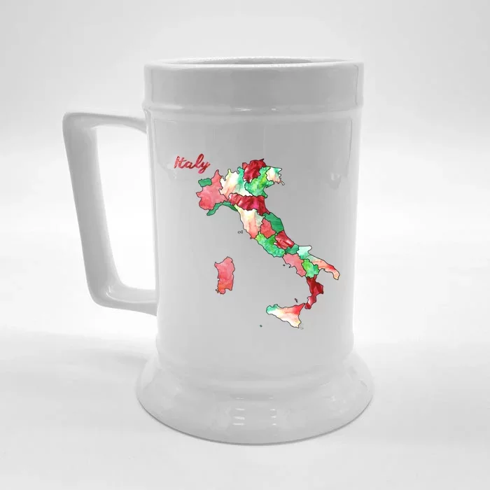 Watercolor Countries Italy Front & Back Beer Stein