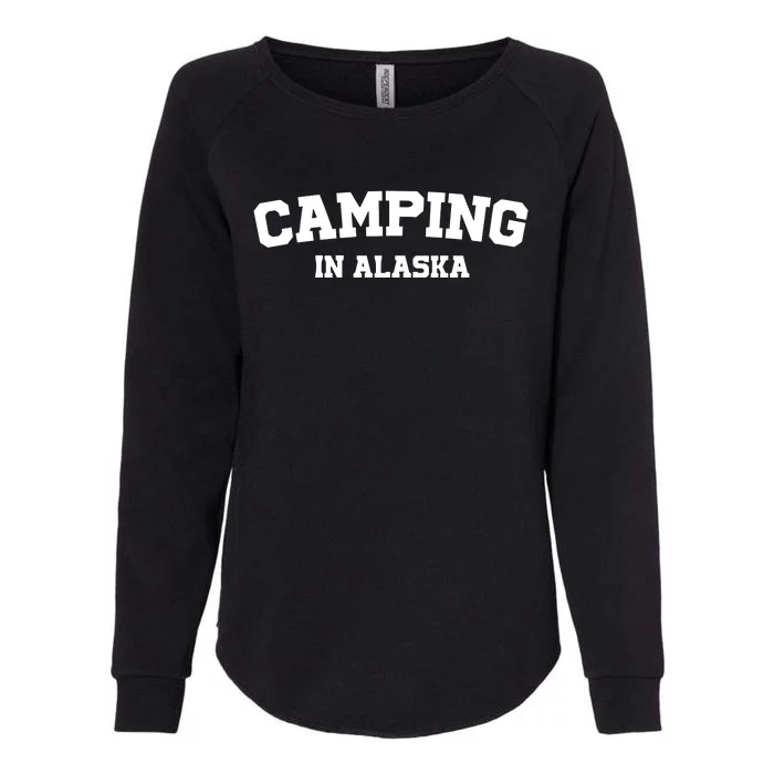 Warmwalks Camping In Alaska Womens California Wash Sweatshirt