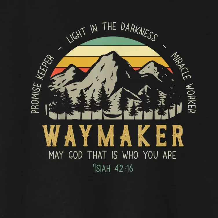 Waymaker Christian Isaiah 42:16 Bible Verse Women's Crop Top Tee