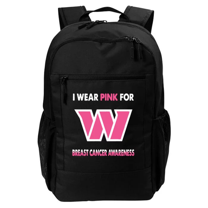 Washington Commanders I Wear Pink For Breast Cancer Awareness Daily Commute Backpack