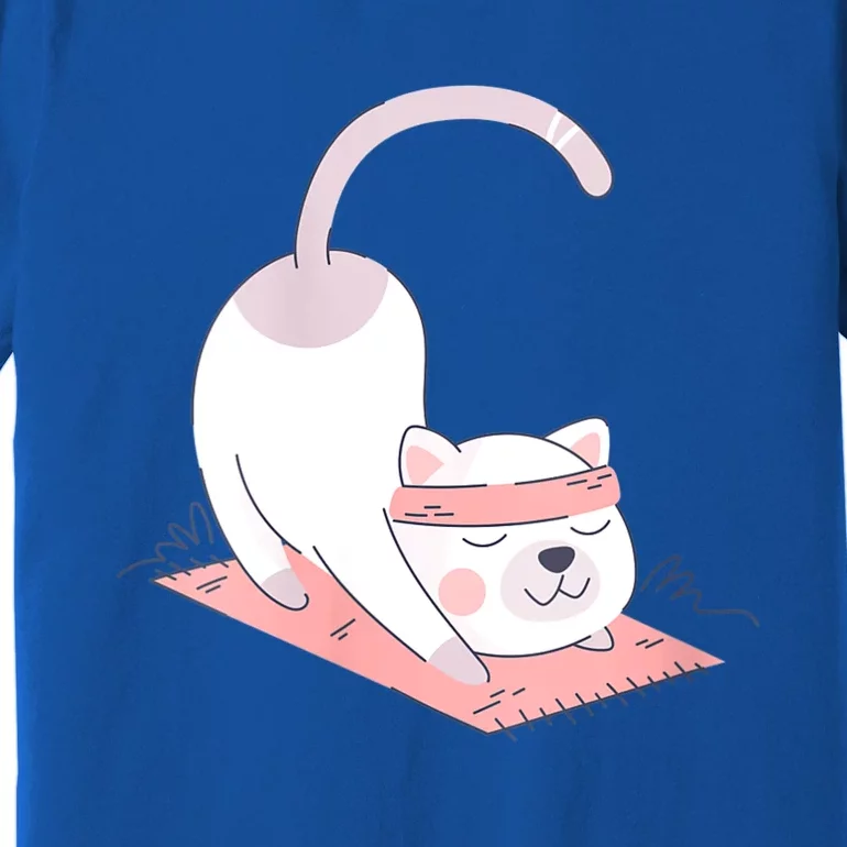 Womens Cat International Yoga Day Premium T-Shirt