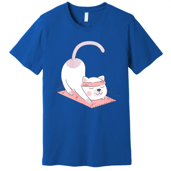 Womens Cat International Yoga Day Premium T-Shirt