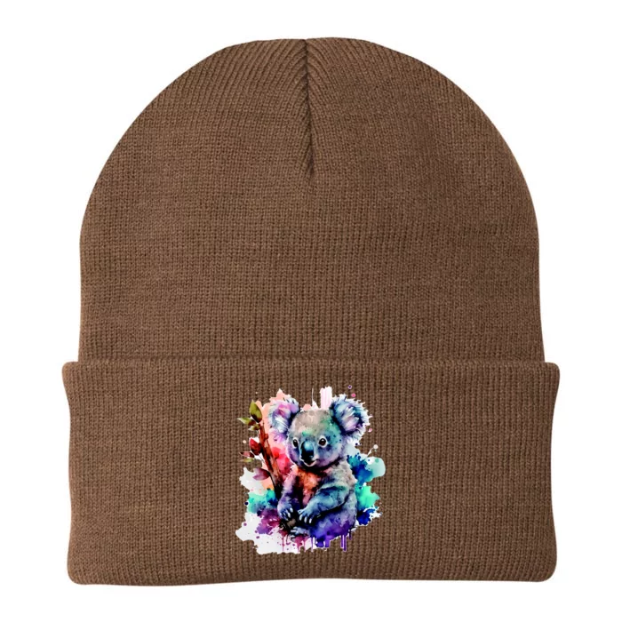 Water Color Koala Knit Cap Winter Beanie