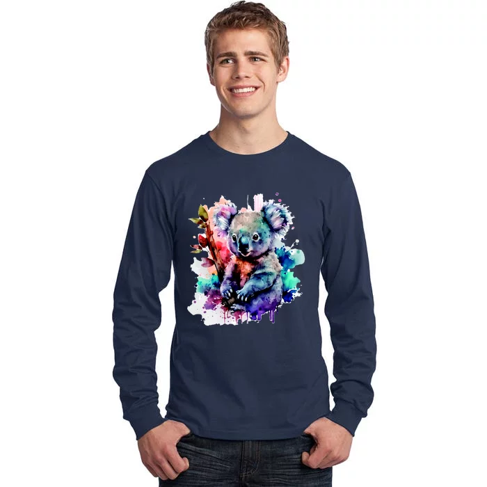 Water Color Koala Tall Long Sleeve T-Shirt