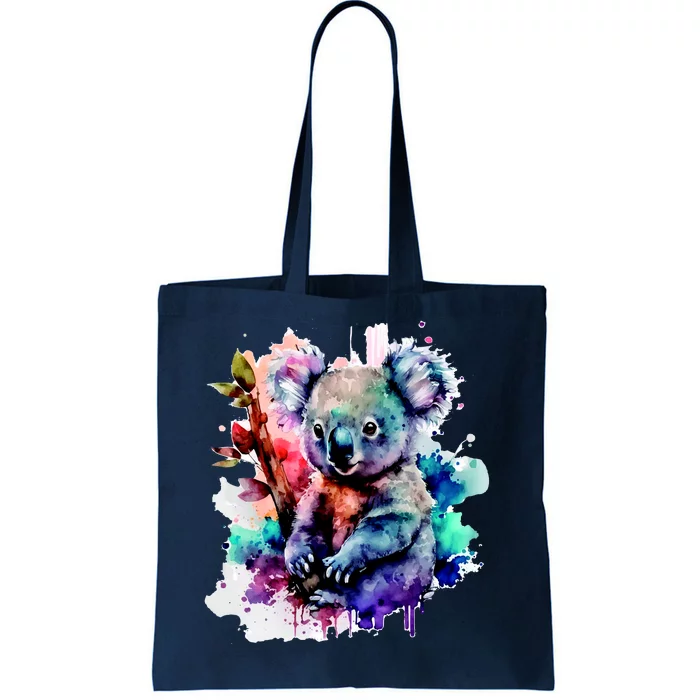 Water Color Koala Tote Bag