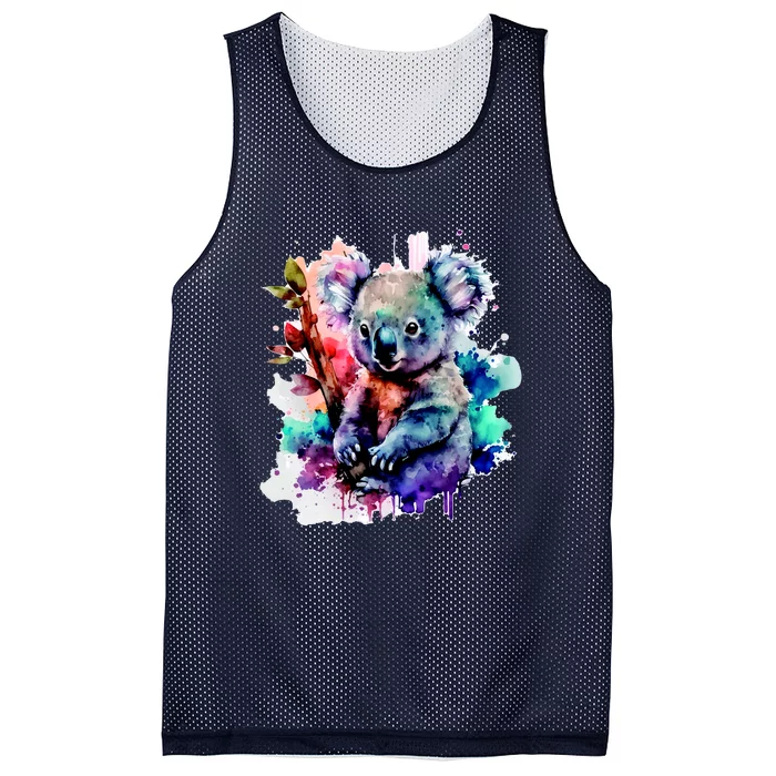 Water Color Koala Mesh Reversible Basketball Jersey Tank