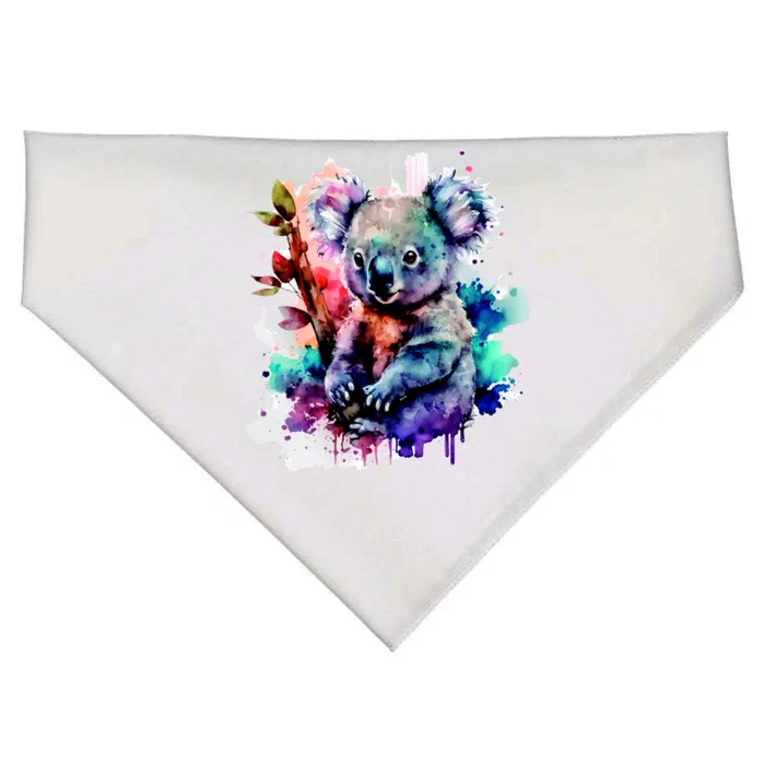 Water Color Koala USA-Made Doggie Bandana