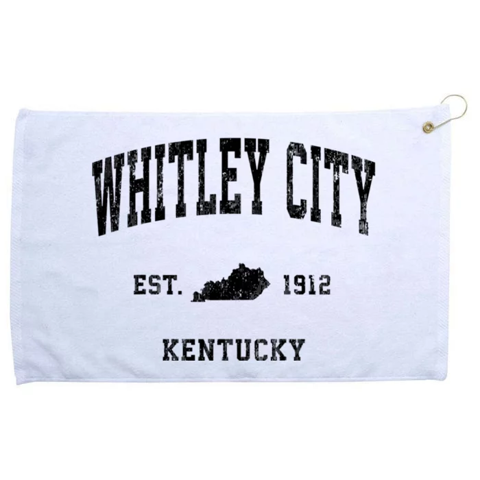 Whitley City Kentucky Ky Vintage Established Athletic Sports Design Grommeted Golf Towel