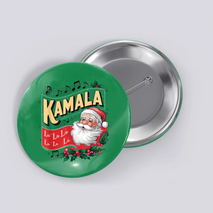 Women Christmas Kamala Harris Funny Comma La Xmas 2024 Gift Button