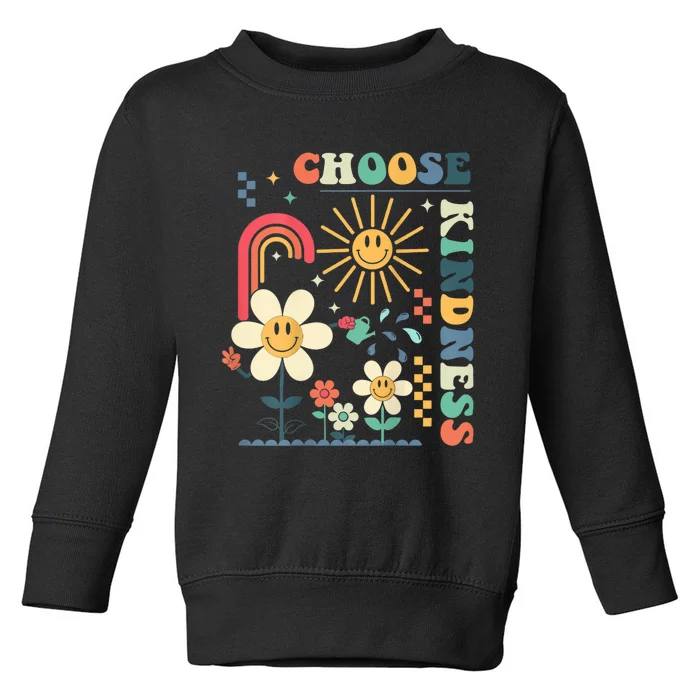 Women Choose Kindness Be Kind Inspirational Toddler Sweatshirt