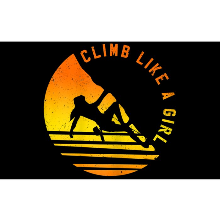 Womens Climb Like A Girl Climbing Bouldering Bumper Sticker