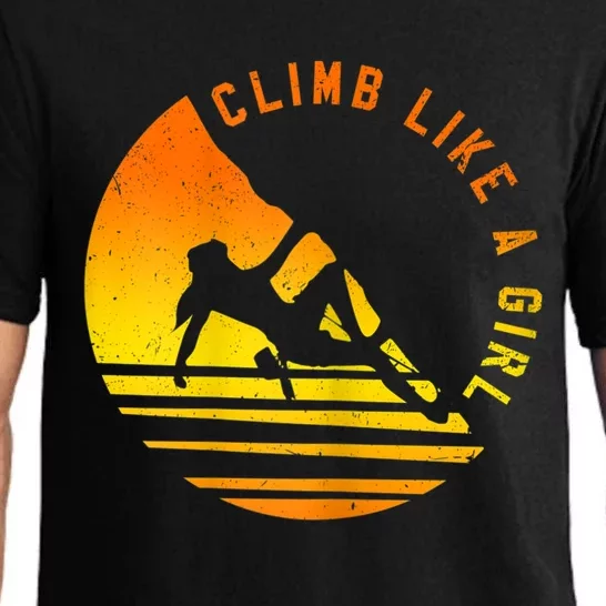 Womens Climb Like A Girl Climbing Bouldering Pajama Set