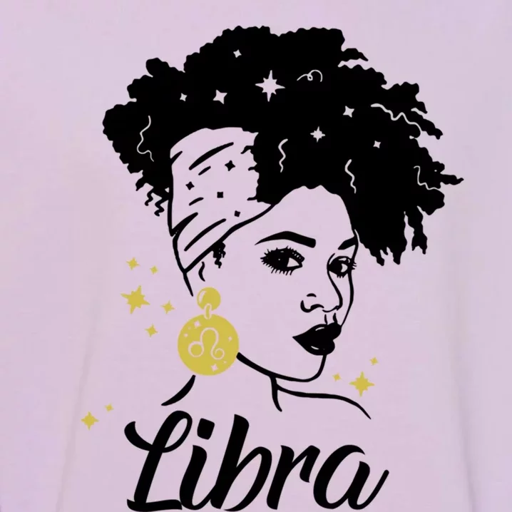 Wo Cute Libra Messy Bun Zodiac Lover Gift Garment-Dyed Sweatshirt