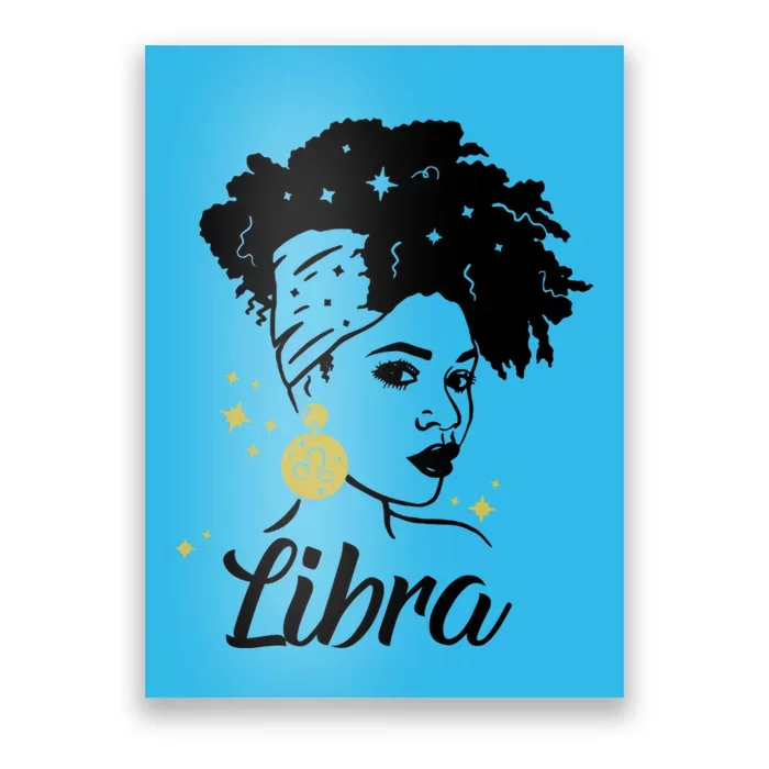 Wo Cute Libra Messy Bun Zodiac Lover Gift Poster