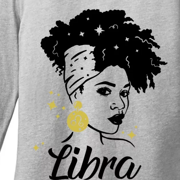 Wo Cute Libra Messy Bun Zodiac Lover Gift Womens CVC Long Sleeve Shirt