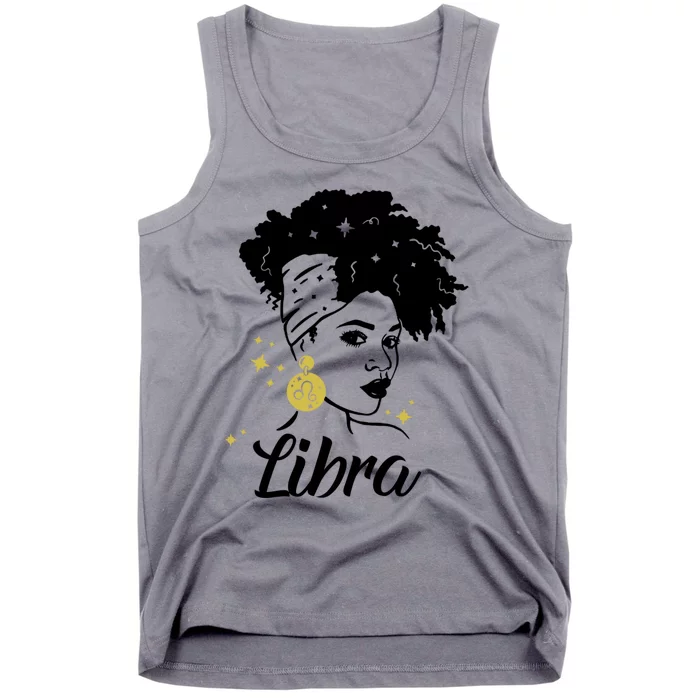 Wo Cute Libra Messy Bun Zodiac Lover Gift Tank Top