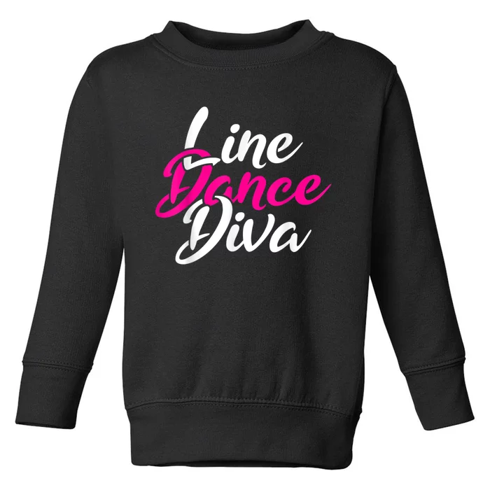 Western Country Line Dancing Diva Women Line Dance Toddler Sweatshirt