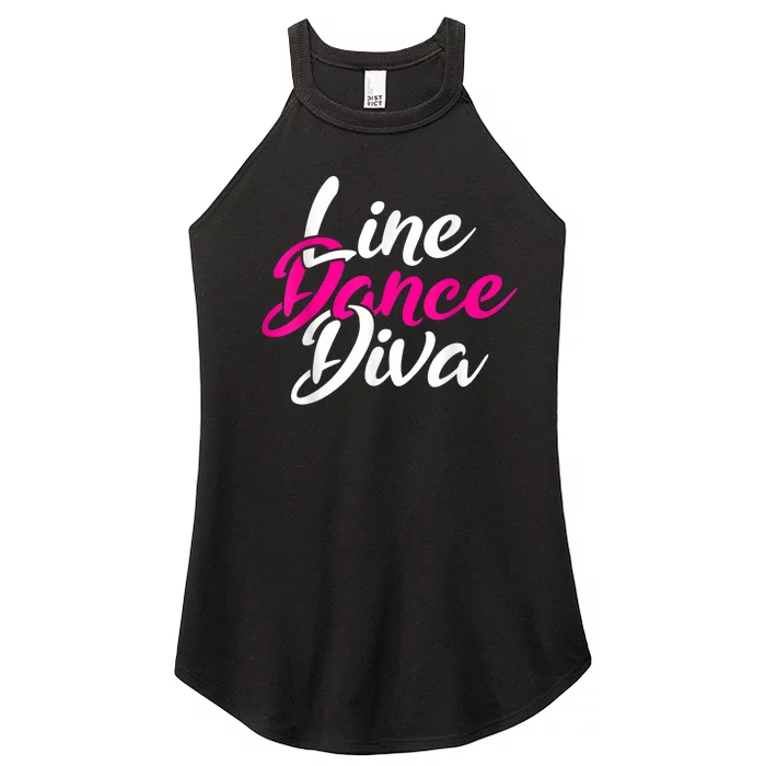 Western Country Line Dancing Diva Women Line Dance Women’s Perfect Tri Rocker Tank